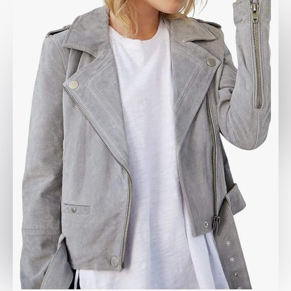✨ BLANKNYC Gray Suede Moto Jacket - New With Tags